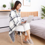 High quality Shawl blanket office, coral fleece shawl blanket office nap blanket for living room/
