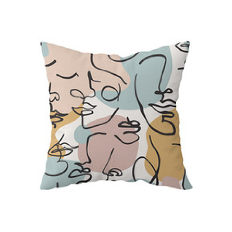 Cheap Abstract Human Face Sofa Chair Pillow Cushion Covers, Wholesale Line Girl Home Decorative Home Cushions Cover/
