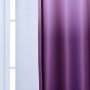 Light Blocking Gradient Color Purple Ombre Blackout Curtain, Room Darkening Thermal Insulated Grommet Window Drapes Curtain/