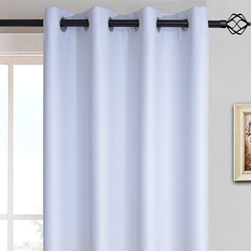Light Blocking Gradient Color Purple Ombre Blackout Curtain, Room Darkening Thermal Insulated Grommet Window Drapes Curtain/