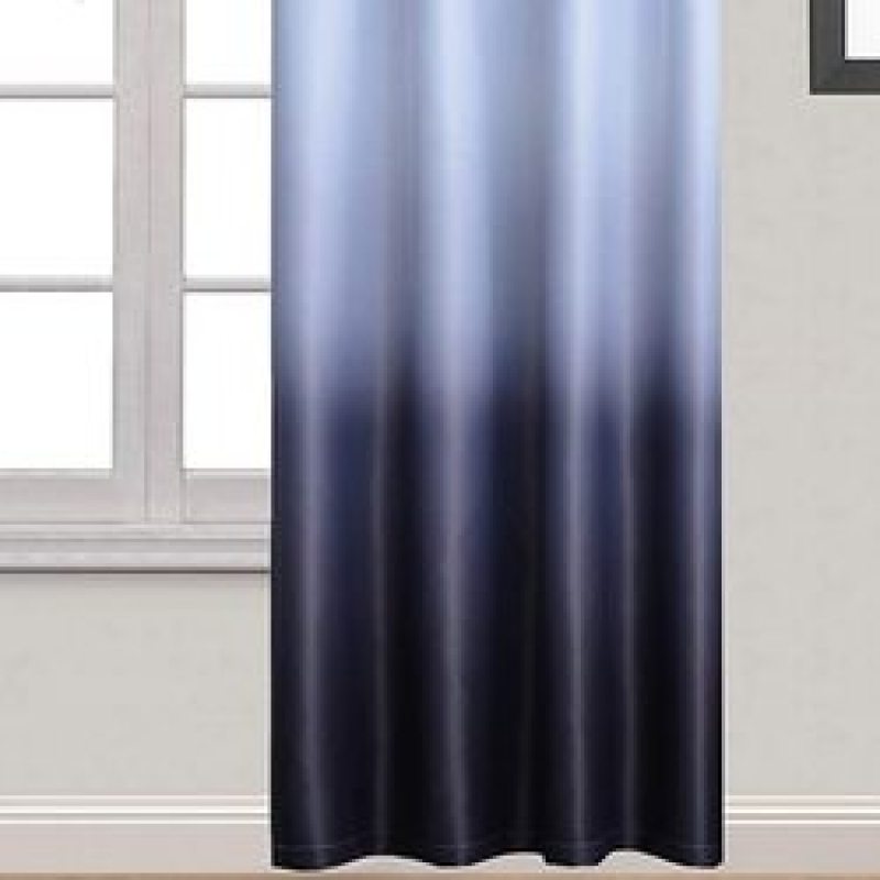 Light Blocking Gradient Color Purple Ombre Blackout Curtain, Room Darkening Thermal Insulated Grommet Window Drapes Curtain/