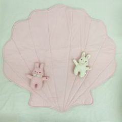 HOT 2022 81-90%PP cotton 90*100CM baby photo props decoration crawling shell shape mat floor mat for kids room