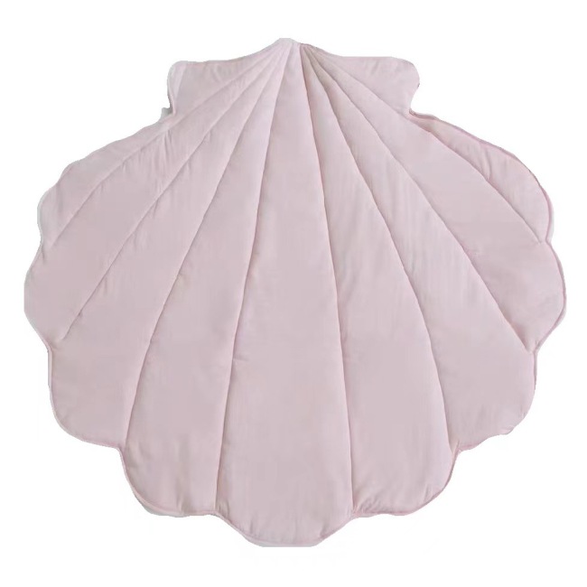 HOT 2022 81-90%PP cotton 90*100CM baby photo props decoration crawling shell shape mat floor mat for kids room