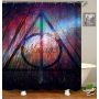 Drop Shipping100% Polyester Curtain Black Luxury Bathroom Shower Curtain Waterproof Custom Print Shower Curtain