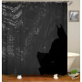 Drop Shipping100% Polyester Curtain Black Luxury Bathroom Shower Curtain Waterproof Custom Print Shower Curtain