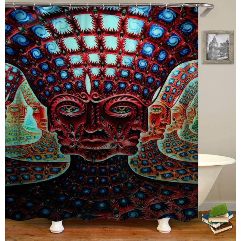 Drop Shipping100% Polyester Curtain Black Luxury Bathroom Shower Curtain Waterproof Custom Print Shower Curtain