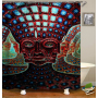 Drop Shipping100% Polyester Curtain Black Luxury Bathroom Shower Curtain Waterproof Custom Print Shower Curtain