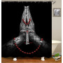 Drop Shipping100% Polyester Curtain Black Luxury Bathroom Shower Curtain Waterproof Custom Print Shower Curtain