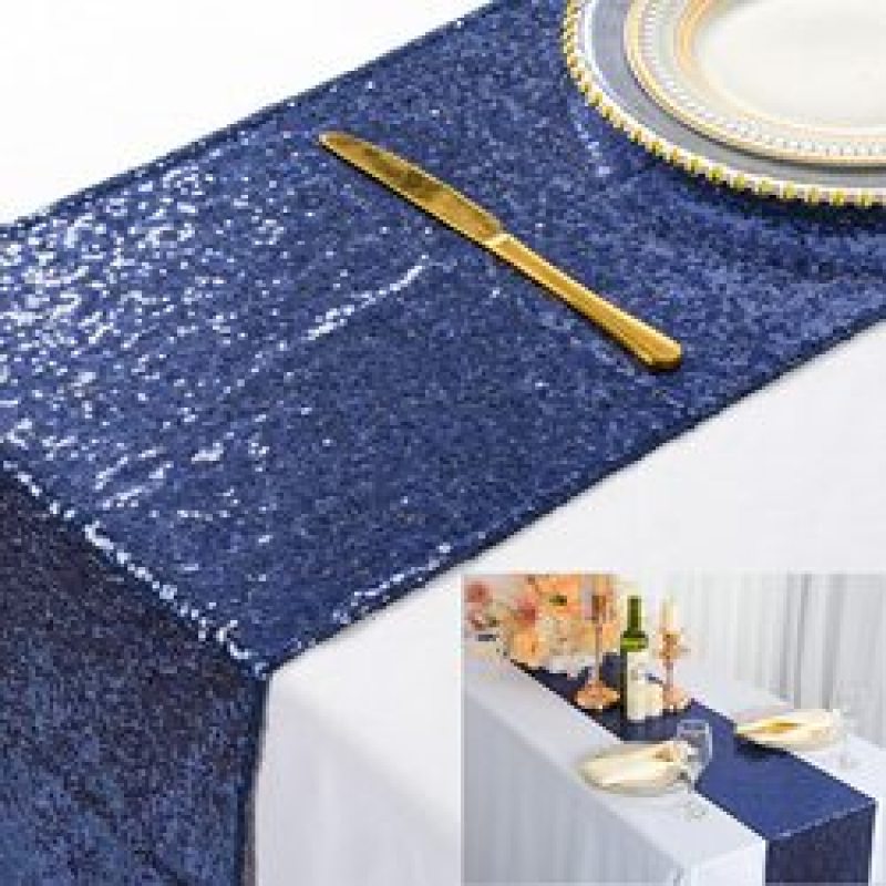Wholesale Shiny Beauty Sparkly Pink Gold Sequin glitter table runner for Wedding/Events Decoration 30 x 180 cm
