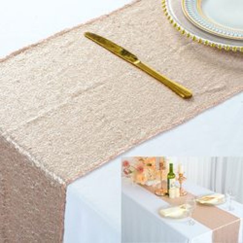 Wholesale Shiny Beauty Sparkly Pink Gold Sequin glitter table runner for Wedding/Events Decoration 30 x 180 cm