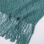 Hand Made Blankets Knitted Nordic Style Blue premium warm blanket/