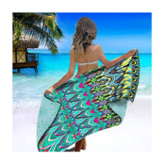 Wholesale  Quick Dry Double Velvet Beach Towel, Logo Custom Soft Beach Towel With Travel Bag/