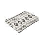 Bohemian Aztec Black On Cream Mixed Motifs Blanket Flannel Decoration Super Warm Throw Blankets for Bed Couch Plush Thin Quilt/