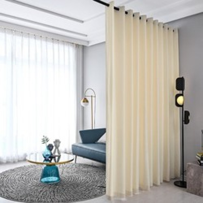 Privacy Room Divider Curtain Thermal Insulated Blackout Curtains Screen Partition Room Darkening Panel for Shared Bedroom