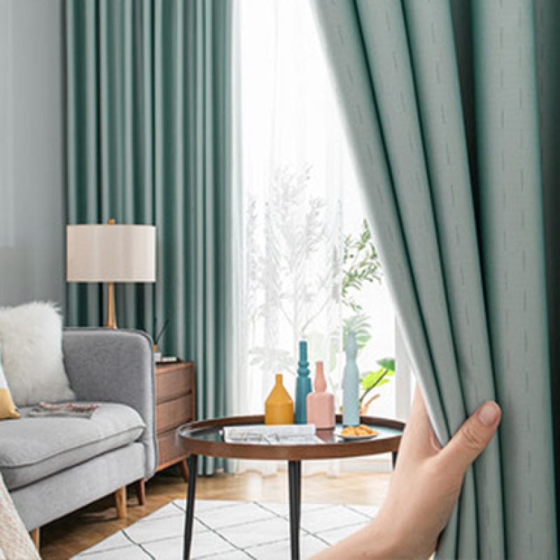 custom curtains Nordic modern thick shade bedroom living room Jacquard blackout curtain/