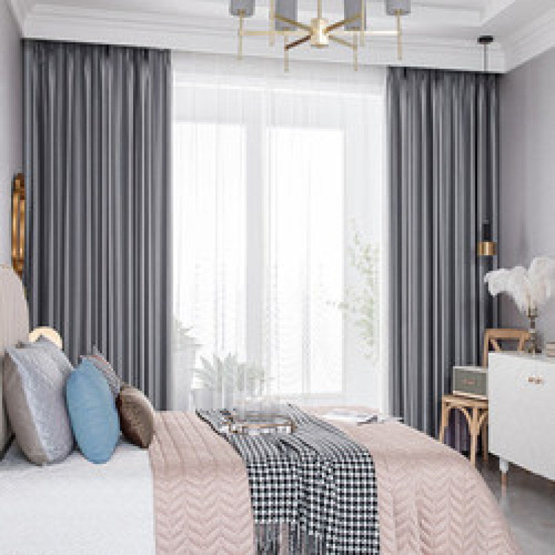 custom curtains Nordic modern thick shade bedroom living room Jacquard blackout curtain/