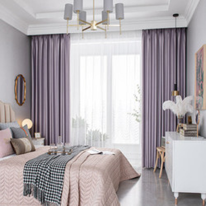 custom curtains Nordic modern thick shade bedroom living room Jacquard blackout curtain/