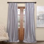 Luxury hometextile silver korean style 100% polyester faux silk curtains