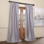 Luxury hometextile silver korean style 100% polyester faux silk curtains