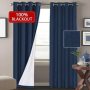 Made in China Extra Wide 100% Primitive Linen Blackout Curtain,  Energy Saving Window Treatment 2 Panels Night Living Room  Curt
