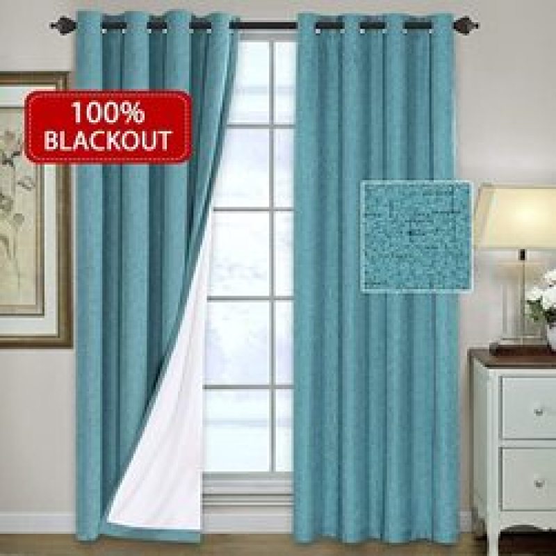 Made in China Extra Wide 100% Primitive Linen Blackout Curtain,  Energy Saving Window Treatment 2 Panels Night Living Room  Curt