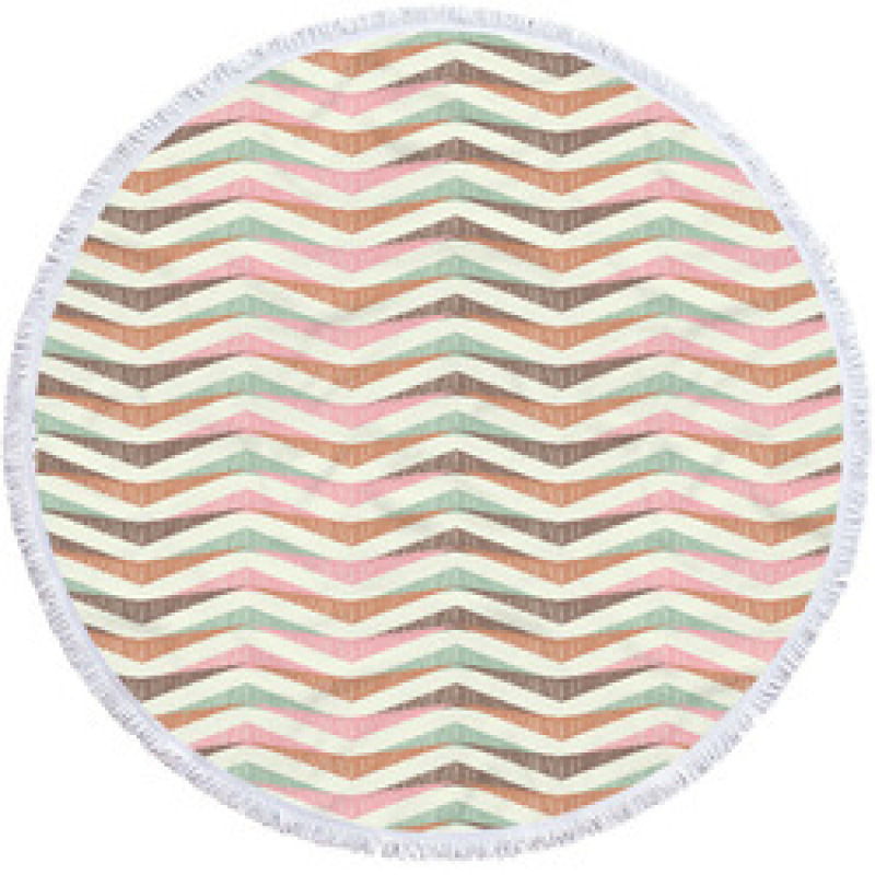 Custom Bohomia Beach Towel On Beach, OEM Round Personalized Beach Towel With Tassel#