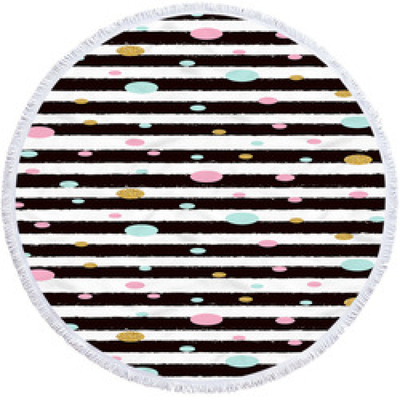 Custom Bohomia Beach Towel On Beach, OEM Round Personalized Beach Towel With Tassel#