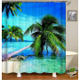 Drop Shipping Seaside Style Shower Curtain And Rug Set Shower Curtain Custom Printing Shower Curtain Luxury/