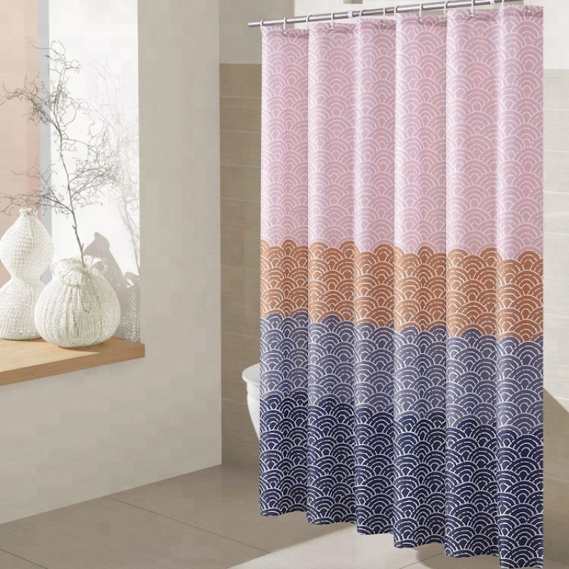 digital print shower curtain hookless bath shower curtain liner