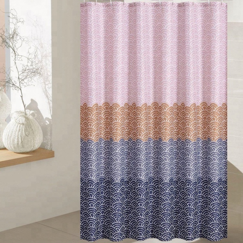 digital print shower curtain hookless bath shower curtain liner
