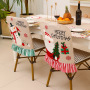 2022 Christmas Gift Shop Decoration Support matching delivery santa and snowman Chair covers for hotel restaurant chairs