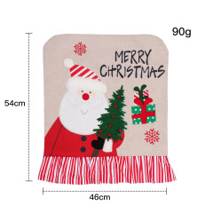 2022 Christmas Gift Shop Decoration Support matching delivery santa and snowman Chair covers for hotel restaurant chairs