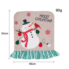 2022 Christmas Gift Shop Decoration Support matching delivery santa and snowman Chair covers for hotel restaurant chairs