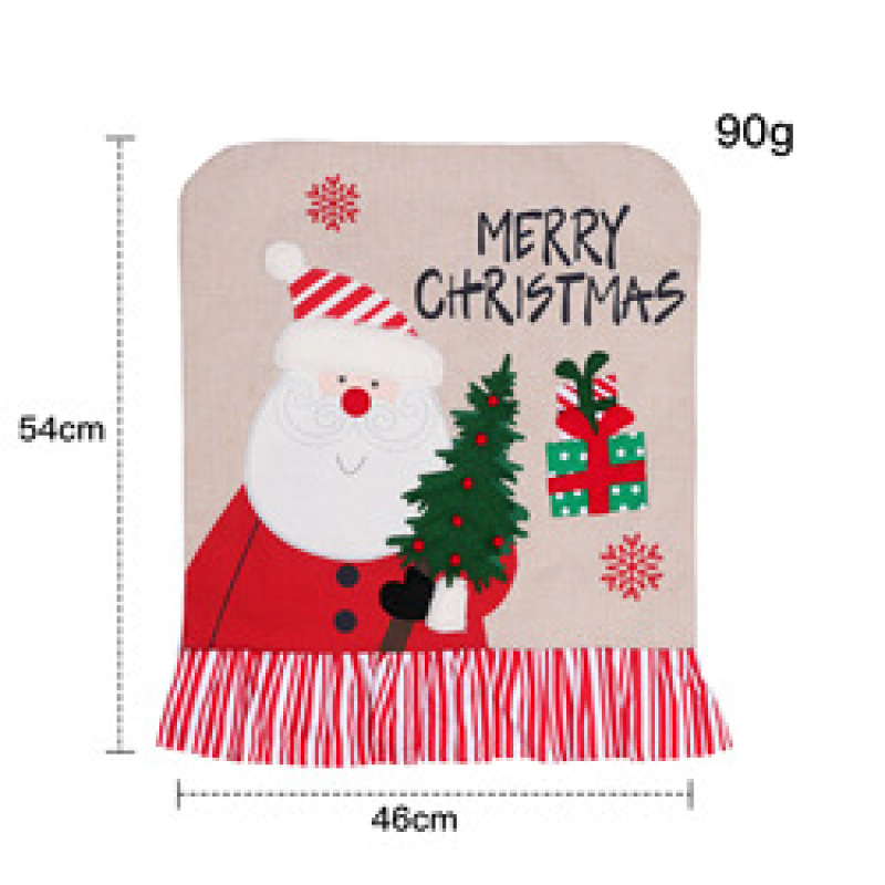 2022 Christmas Gift Shop Decoration Support matching delivery santa and snowman Chair covers for hotel restaurant chairs