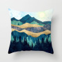 Custom Scenery Series Cushion Cover, 45*45 Cm Soft Landscape Sunset Cushion Cover/