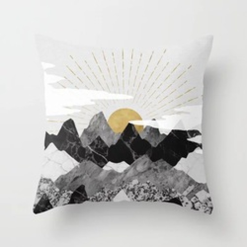 Custom Scenery Series Cushion Cover, 45*45 Cm Soft Landscape Sunset Cushion Cover/