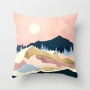Custom Scenery Series Cushion Cover, 45*45 Cm Soft Landscape Sunset Cushion Cover/