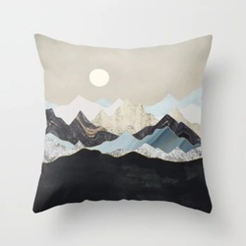 Custom Scenery Series Cushion Cover, 45*45 Cm Soft Landscape Sunset Cushion Cover/