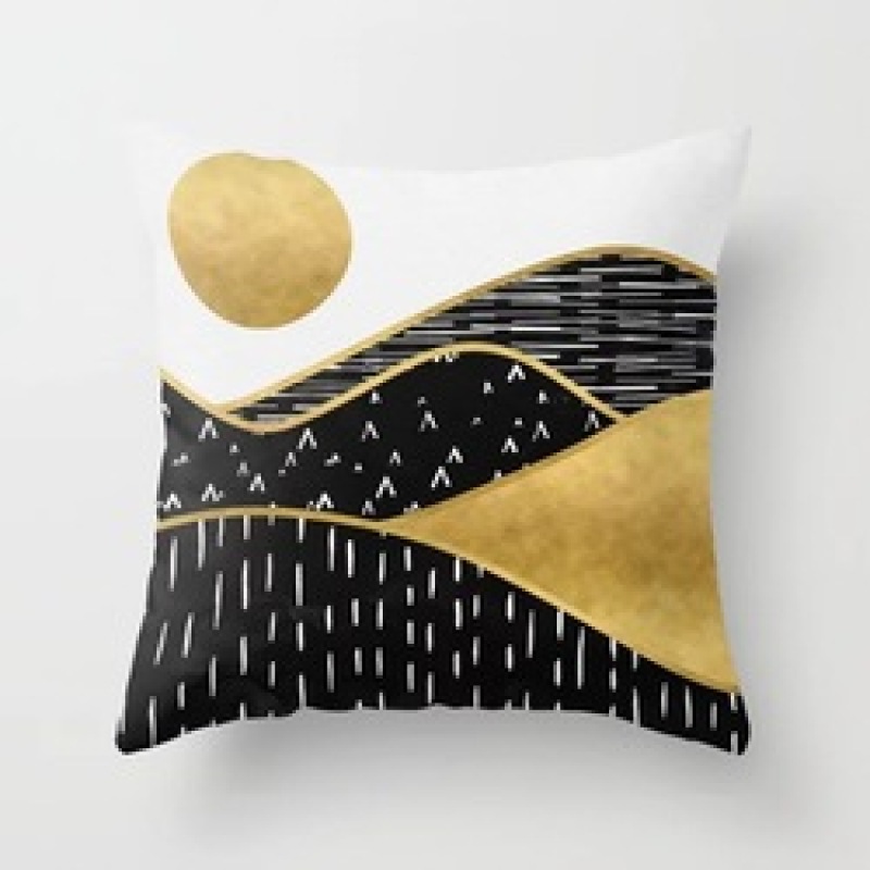 Custom Scenery Series Cushion Cover, 45*45 Cm Soft Landscape Sunset Cushion Cover/
