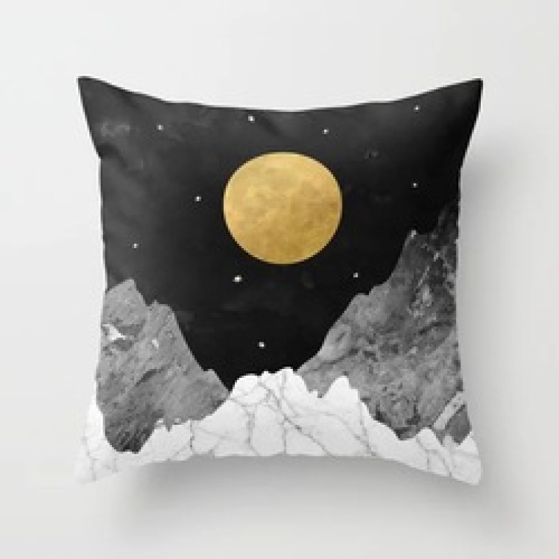 Custom Scenery Series Cushion Cover, 45*45 Cm Soft Landscape Sunset Cushion Cover/