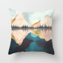 Custom Scenery Series Cushion Cover, 45*45 Cm Soft Landscape Sunset Cushion Cover/
