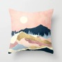 Custom Scenery Series Cushion Cover, 45*45 Cm Soft Landscape Sunset Cushion Cover/