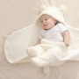 Cute Newborn Baby Boys Girls Blankets Plush  Blankets White, Nursery Swaddling Blankets