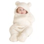 Cute Newborn Baby Boys Girls Blankets Plush  Blankets White, Nursery Swaddling Blankets