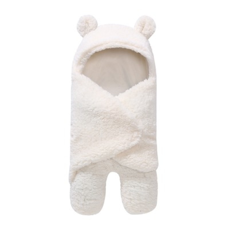 Cute Newborn Baby Boys Girls Blankets Plush  Blankets White, Nursery Swaddling Blankets