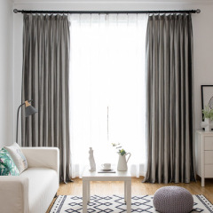 Simple And Stylish European Blue Italian Velvet Curtain, Solid Color Living Room Bedroom Velvet Curtain /