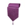 Damask Circle Pattern Table Runner with Tassel,  Modern Solid Table Linen Centre Topper Ornaments#