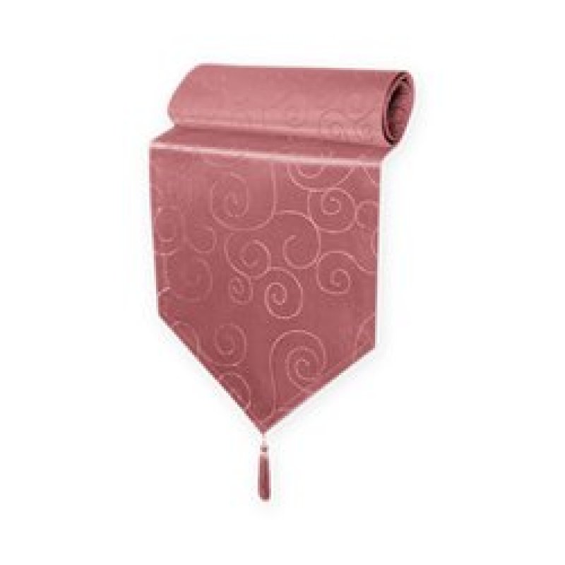 Damask Circle Pattern Table Runner with Tassel,  Modern Solid Table Linen Centre Topper Ornaments#