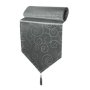 Damask Circle Pattern Table Runner with Tassel,  Modern Solid Table Linen Centre Topper Ornaments#