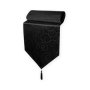 Damask Circle Pattern Table Runner with Tassel,  Modern Solid Table Linen Centre Topper Ornaments#